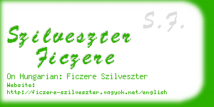 szilveszter ficzere business card